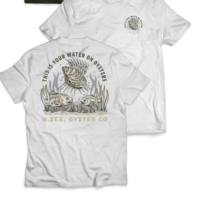 N. SEA. Water on Oysters T-Shirt- White