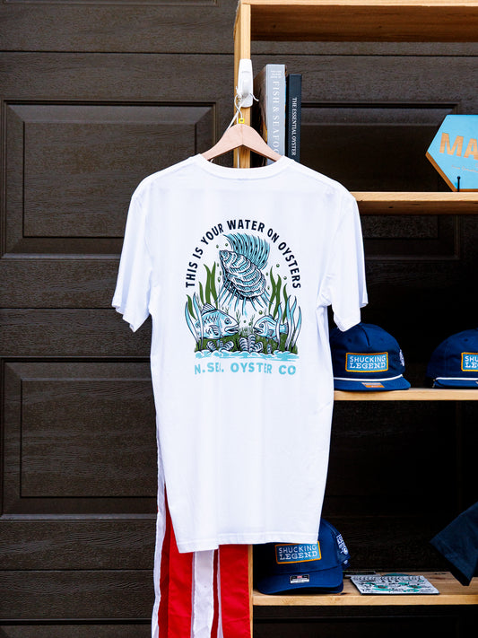 N. SEA. Water on Oysters T-Shirt- White